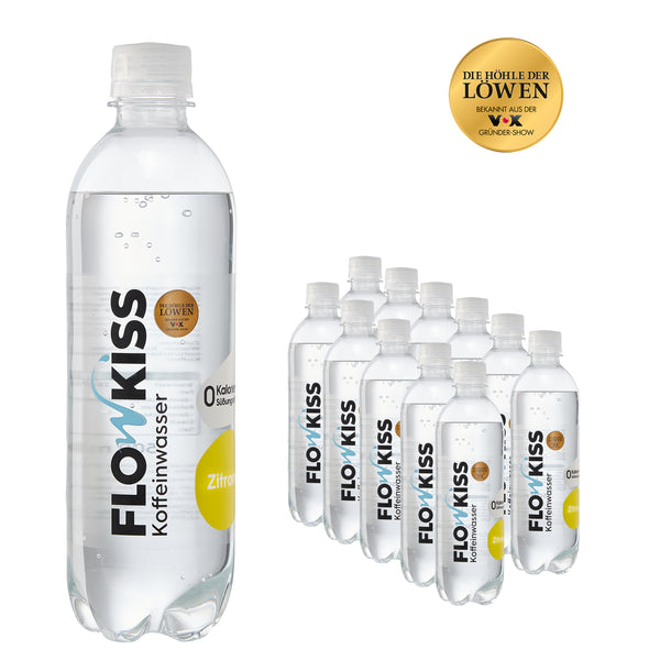 FLOWKISS Koffeinhaltiges Wasser Zitrone - 12er-Set - inkl. Einwegpfand